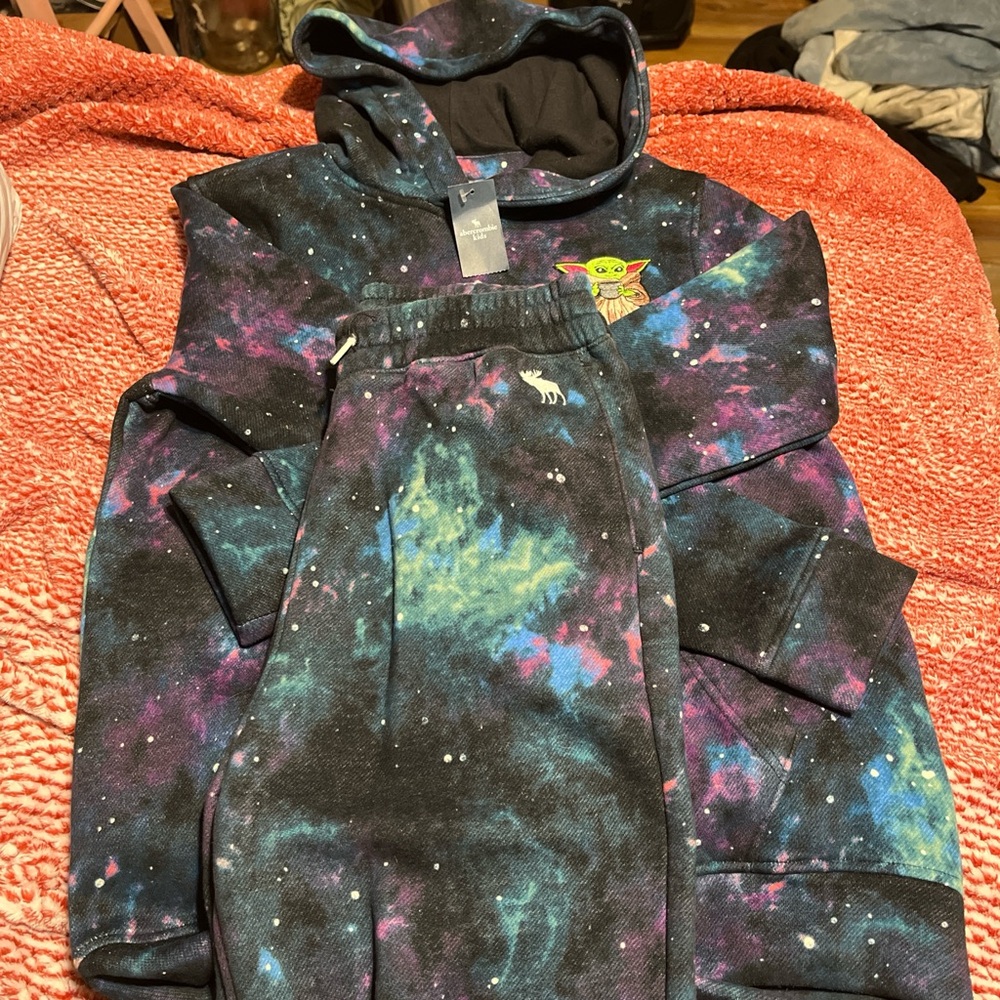 Abercrombie Kids Galaxy Print Hoodie and Jogger Set